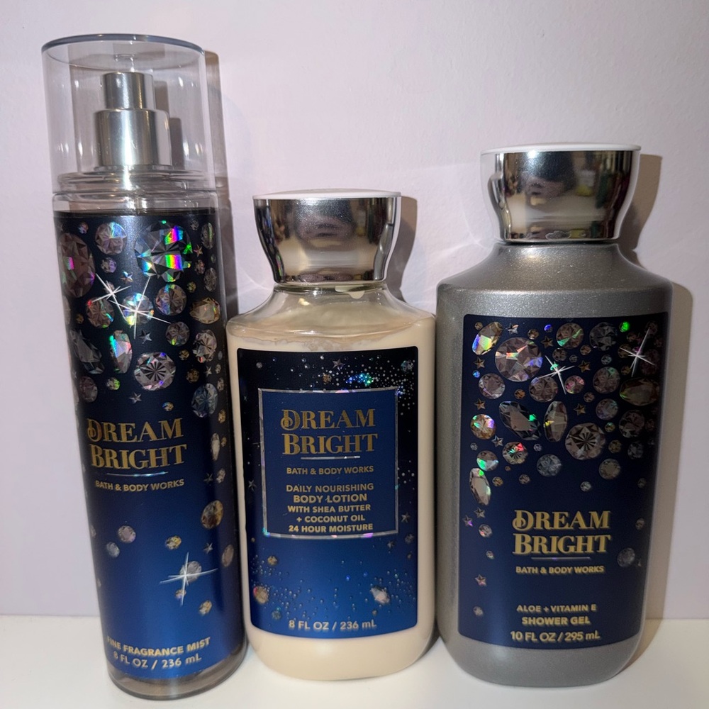 Bath & Body Works Dream Bright Collection - Blue and Silver